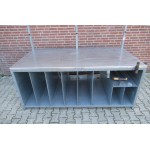 Werktafel, werkbank, 214cm x 106cm. Met RVS blad. Gebruikt.